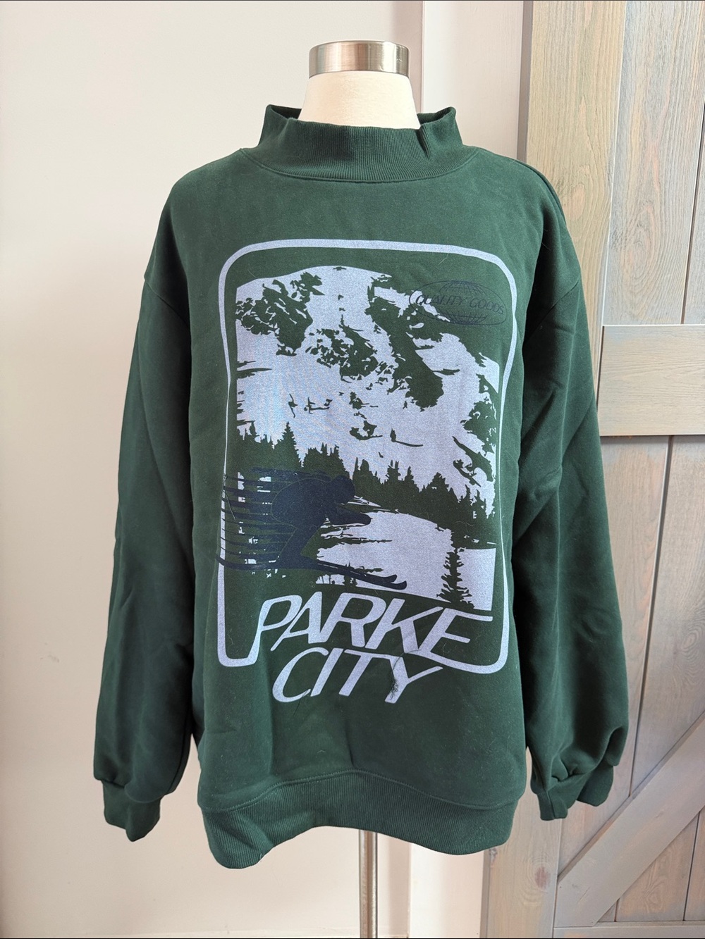 Parke Sport Graphic Mockneck Fleece Forest Size XXL